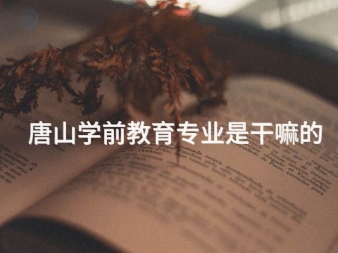 唐山学前教育专业是干嘛的(图1)
