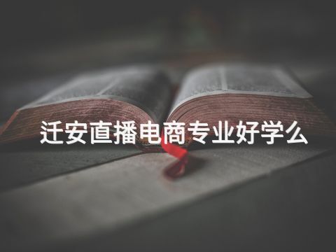 迁安直播电商专业好学么(图1)