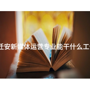 迁安新媒体运营专业能干什么工作